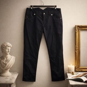 Emporio Armani Black Pants Size 30 Slim Casual Designer Italy